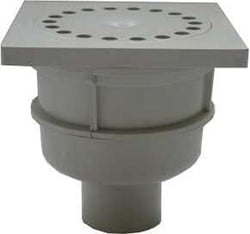 De Beer Doucheput met 1 aansluiting, Eurekaplug, 100x100mm, vierkant