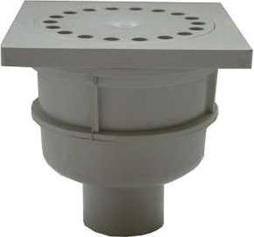 De Beer Doucheput met 1 aansluiting, Eurekaplug, 100x100mm, vierkant