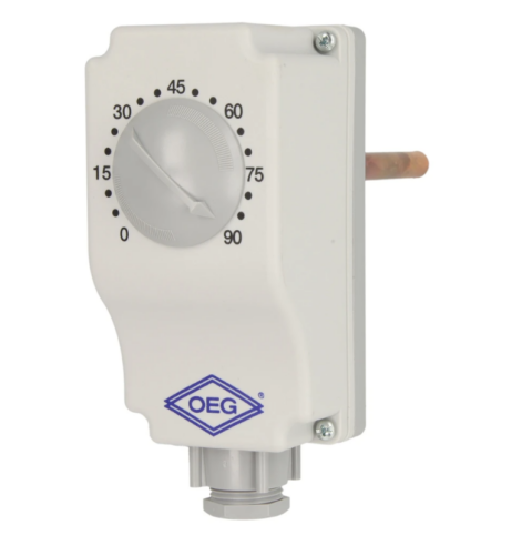 Dompelthermostaat 0-90gr - dompellengte 10cm