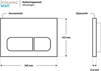 Dynamic Way bedieningspaneel - Strepen mat zwart-2