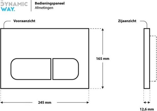 Dynamic Way bedieningspaneel - Strepen mat zwart-2