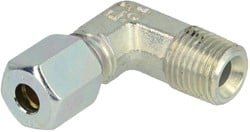 Haakse Insteekkoppeling 1/4" - 6mm voor olieleiding