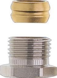 Heimeier knelset 1/2" x 15mm koper/staal