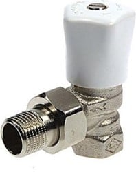Heimeier Mikrotherm handbediende radiatorkraan 1/2" Haaks