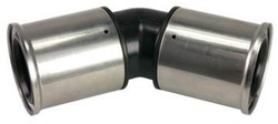 Henco Alu-pers perskoppeling bocht 45° 40mm