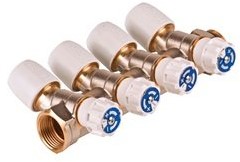Hep2o 4-wegverdeler 15mm 3/4"