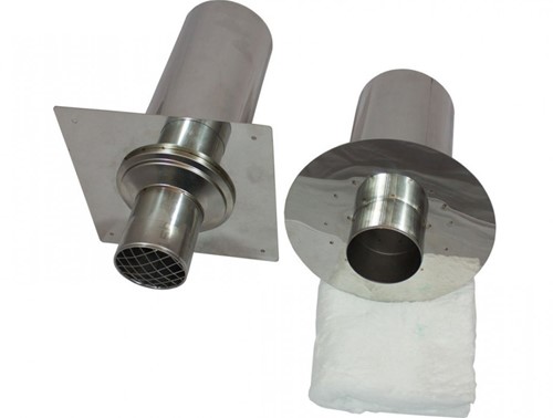 Holetherm geveldoorvoerset geisoleerd RVS 80-3