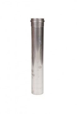Rookgasafvoer RVS Holetherm Enkelwandig 80mm gas/pellet - lengte 250mm