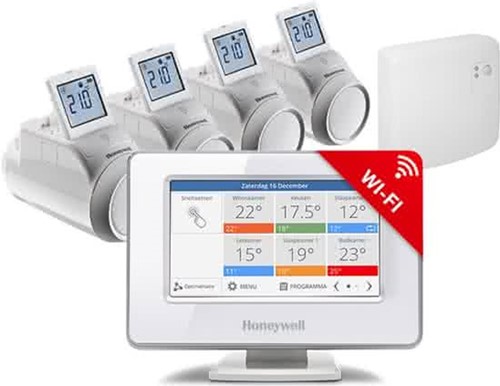 Honeywell Home Evohome Wifi Radiatorpakket Aan/Uit - 4x HR92