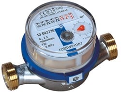 Meibes Watermeter 80mm inbouwlengte 3/4" buitendraad