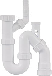 McAlpine 0053770 Universeel Sifon met Wasmachine Aansluiting en Beluchter- 1½" x 40 mm