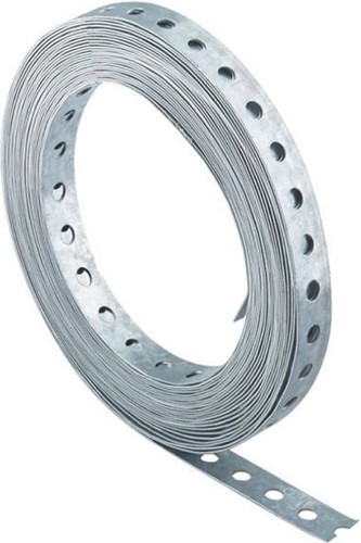 Montageband staal gegalvaniseerd Ø 6,5 x 17 mm - 10 mtr.