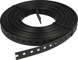 Montageband staal met kunststof coating zwart Ø 6,5 x 19 mm - 10 mtr.