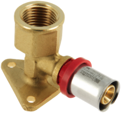 Bonfix Alu-pers muurplaatkoppeling 16mm x 1/2 (hoogte 47mm)