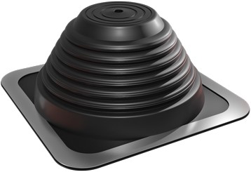 Elastische EPDM dakdoorvoer 0-45° Ø121-254mm zwart (305x305)