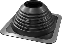 Elastische EPDM dakdoorvoer 0-45° Ø150-280mm zwart (360x360)