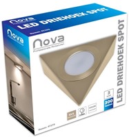 LED Driehoekspot/Keukenspot RVS geborsteld-3