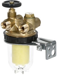 Oventrop Stookoliefilter 2-strang Oilpur met afsluiter