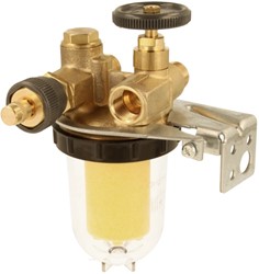 Oventrop Stookoliefilter 1-strang Oilpur 3/8" met afsluiter