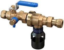 Raminex Raminex terugstroombeveiliging CA met aftap 22x22mm knel