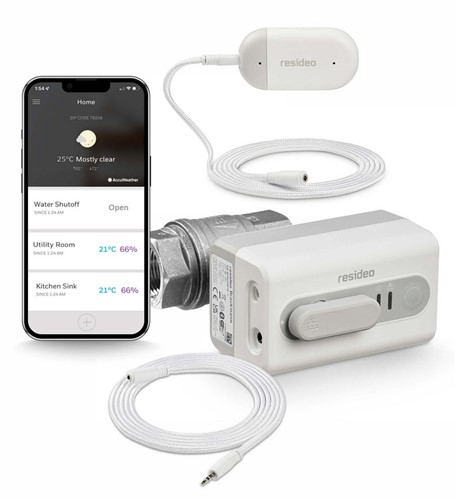 Resideo Wi-Fi waterlekkage-afsluiter L5 3/4" met L1 waterdetector