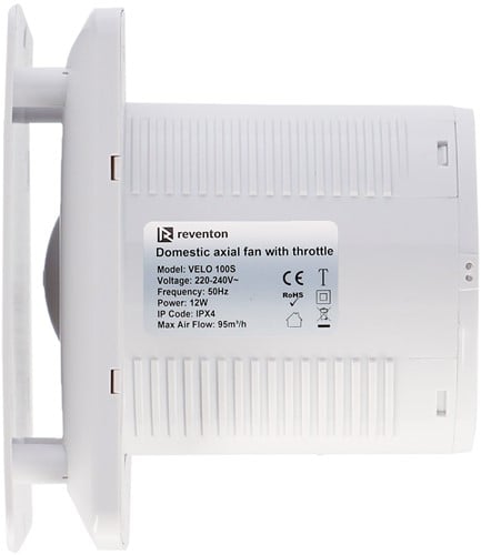 Reventon Velo 100S - Ventilator 95 m³/h - ø 100 mm - Wit-3