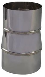 RVS rookgasafvoer verloop 109mm uitw. x 100mm
