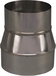 RVS rookgasafvoer verloop 149mm uitw. x 125mm