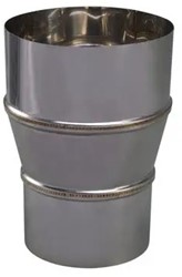 RVS rookgasafvoer verloop 99mm uitw. x 120mm