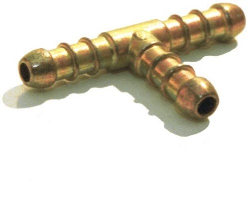 T-stuk messing (propaan) 8mm