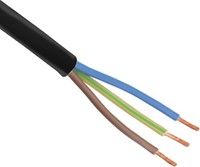 Stroomkabel rond 3-aderig 0,75mm² zwart 5 meter-2