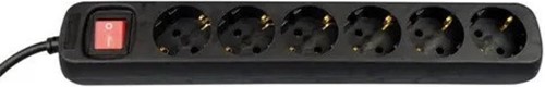 VB Extend 41249 Zwarte stekkerdoos - 6 stopcontacten - 5 meter snoer - met schakelaar-2
