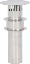 TTulpe RVS afvoerset met dakdoorvoer 90mm 