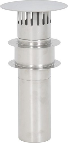TTulpe RVS afvoerset met dakdoorvoer 90mm 