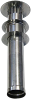 TTulpe RVS afvoerset met dakdoorvoer 90mm -2