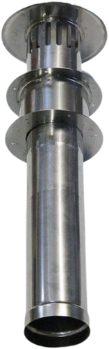 TTulpe RVS afvoerset met dakdoorvoer 90mm -2