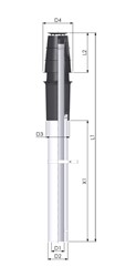 Concentrische vertikale afvoerpijp 80/125 mm - Alu pijp