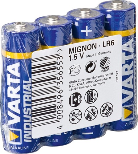 Varta AAA Industrial Batterijen (4 stuks)
