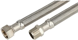 RVS Flexibele verbindingsslang 1/2" binnendraad x 1/2 buitendraad - 80cm