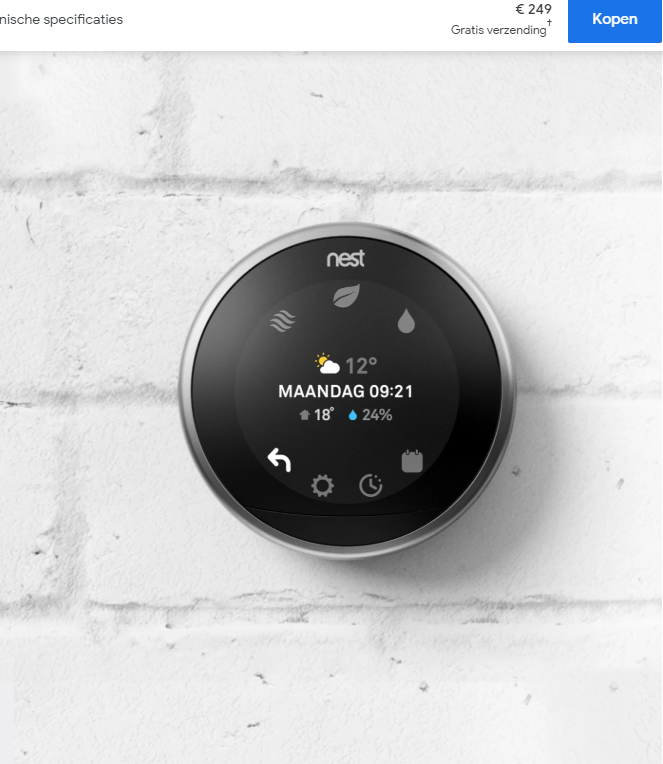 Nest Learning Thermostat - Slimme thermostaat